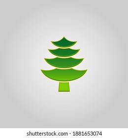 Tree illustration for simple logo design