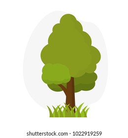 tree illustration use for ecology or nature asset 