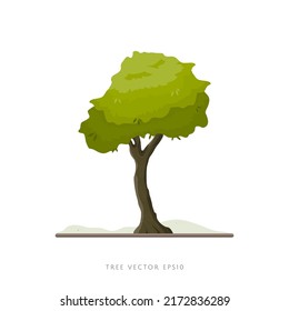 Elemento de decoración de paisaje de iconos de ilustración de árbol