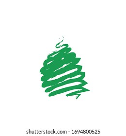 Símbolo de icono de vector de ilustración de árbol