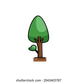 ilustraciones de árbol. Se puede usar para ilustrar cualquier tema de la naturaleza o estilo de vida saludable. vector de naturaleza