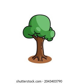 Baumillustrationen. Kann verwendet werden, um jedes Thema der Natur oder gesunde Lebensweise zu illustrieren. Naturvektor
