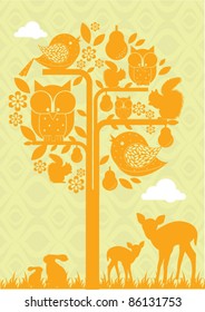 tree illustration/vector