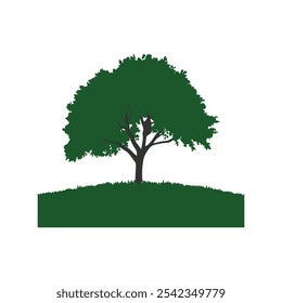 Tree image vector art and white background.