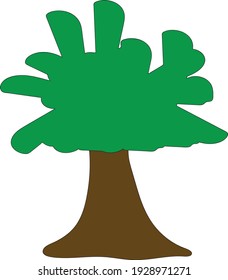 
Árbol de dibujos animados imaginativos y niños