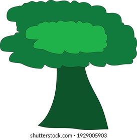 
Árbol de dibujos animados imaginativos y niños