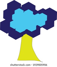 
Árbol de dibujos animados imaginativos y niños