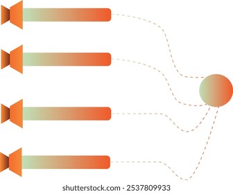 Tree infographic design. Infographic timeline background. A diagram of a set of steps