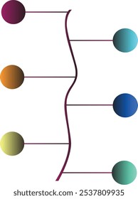 Tree infographic design. Infographic timeline background. A diagram of a set of steps
