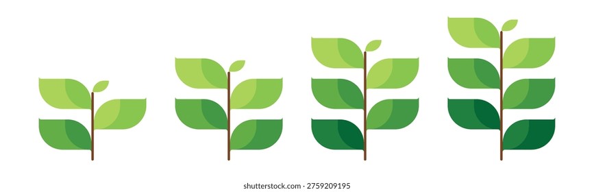 Tree infographic with green technology growth concept. Multi step timeline template. Vector illustration.