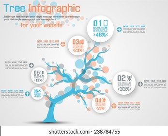 ÁRBOL AZUL MODERNO INFOGRÁFICO