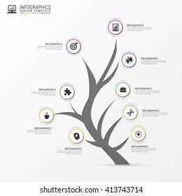 Tree infographic. Modern design template. Vector illustration