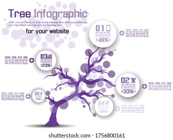TREE INFOGRAPHIC MODERN VIOLET SIMPLE ICON