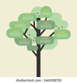 Tree Infographic Template. Vector Illustration