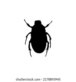 tree insect monochrome, vector silhouette