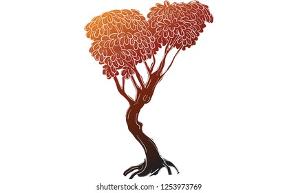 Tree inThai tradition painting, vector