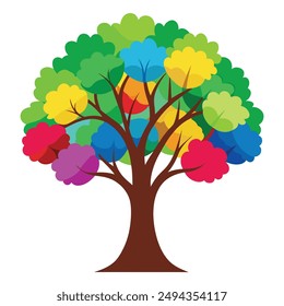 Tree isolated in front of white background vector illustration design