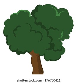 tree isolated illustration on white background