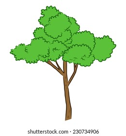 tree isolated illustration on white background