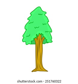 tree isolated illustration on white background