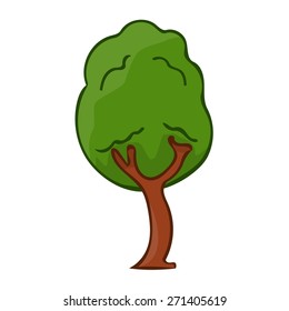 tree isolated illustration on white background