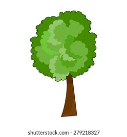 tree isolated illustration on white background