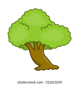 tree isolated illustration on white background