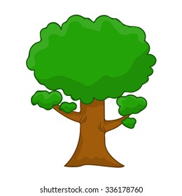 tree isolated illustration on white background