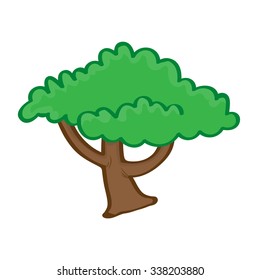 tree isolated illustration on white background