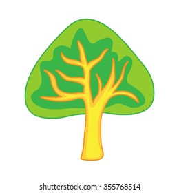 tree isolated illustration on white background