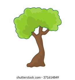 tree isolated illustration on white background