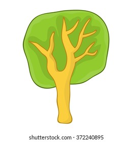 tree isolated illustration on white background