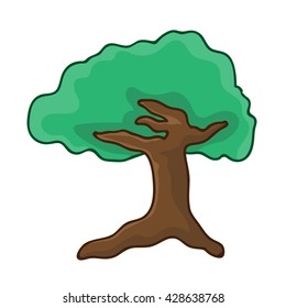 tree isolated illustration on white background