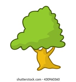 tree isolated illustration on white background