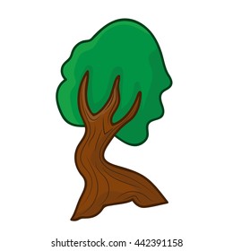 tree isolated illustration on white background