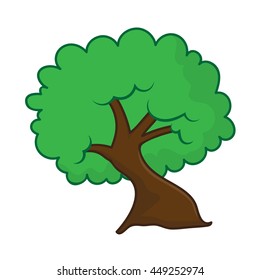 tree isolated illustration on white background
