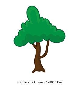 tree isolated illustration on white background
