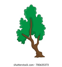 Tree isolated illustration on white background