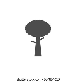 tree isolated, logo vector on white background
