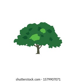 tree isolated nature symbol or icon, concept green.