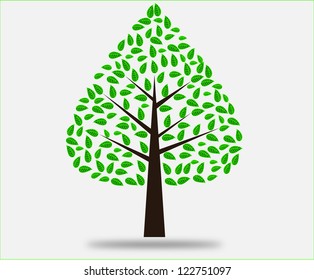 Tree isolated on white background - vector