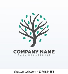 Tree isolated on a white background, Vector illustration, Suitable for Creative Industry