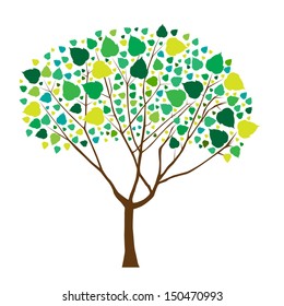 Tree isolated on a white background, vector