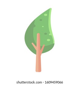 tree isolated on white background. vector illustration.