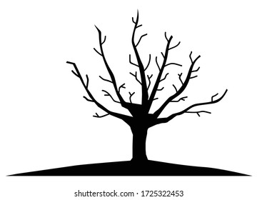 the tree isolated on white background. Vector Illustration. 
