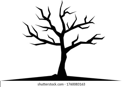 the tree isolated on white background. Vector Illustration.