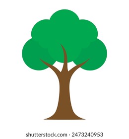 tree isolated on white background. vector illustration.