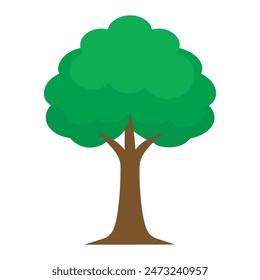 tree isolated on white background. vector illustration.