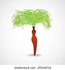 Tree isolated on a white background. Vector illustration.