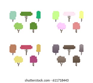 Tree isolated on white background, vector illustration